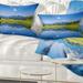 Designart 'Summer with Clear Mountain Lake' Landscape Printed Throw Pillow