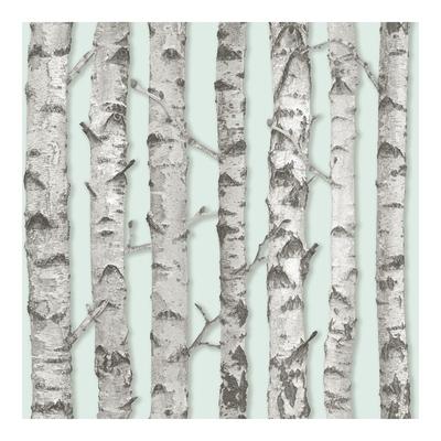 Merman Mint Birch Tree Wallpaper - 20.5 x 396 x 0.025