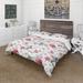 Designart 'Vintage Pattern: Bird, Flowers, Leaves' Farmhouse Bedding Set - Duvet Cover & Shams