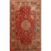 Pre-1900 Antique Vegetable Dye Oushak Turkish Wool Area Rug Handmade - 6'10" x 10'0"