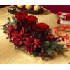 Poinsettia and Berry Triple Candelabrum Silk Plant