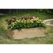 Brown Natural Wood Rectangular 2.7ft x 1.3ft Raised Garden Bed