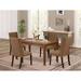 East West Furniture 5 Piece Dining Room Furniture Set -a Rectangle Dining Table and 4 Linen Fabric Chairs(Finish Options)