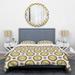 Designart 'Gold and browne pattern with gradient vintage circles' Mid-Century Duvet Cover Set