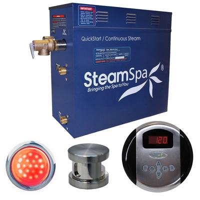 SteamSpa Indulgence 7.5kw Steam Generator Package in Brushed Nickel