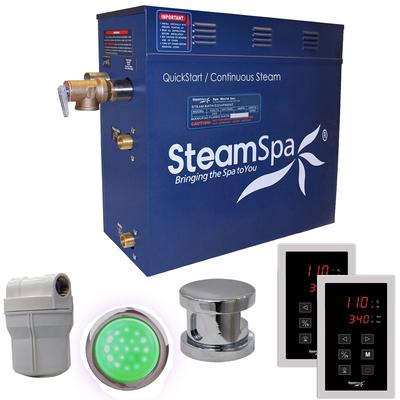 SteamSpa Royal 4.5kw Touch Pad Steam Generator Package in Chrome