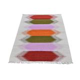 Shahbanu Rugs Colorful Durie Kilim Flat Weave Geometric Design Pure Wool Hand Woven Oriental Rug (3'0" x 5'1") - 3'0" x 5'1"