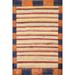 Stripe Modern Gabbeh Kashkoli Oriental Wool Area Rug Hand-knotted - 4'3" x 6'3"