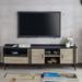 Vinno Mid-Century Modern Black and Oak 70-inch Multi-functional Storage TV Console by Carson Carrington