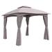 St. Kitts 3-meter Steel Dome-top Gazebo with Curtains