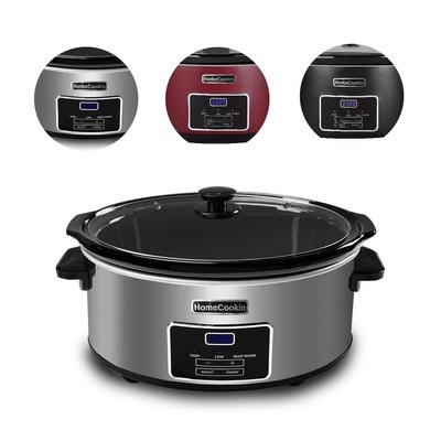 Magnifique 7 Qt Oval Dark Stainless Steel Digital Slow Cooker