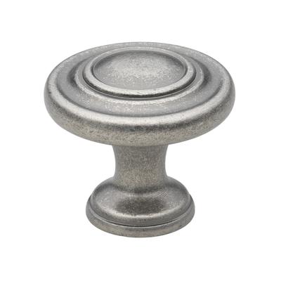 GlideRite 1.25-inch Weathered Nickel Classic 3-Ring Round Knobs (Pack of 10 or 25)