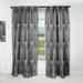 Designart 'Mimimal Black And White Design III' Mid-Century Modern Blackout Curtain Single Panel