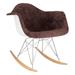 Wilson Modern Velvet Rocking Chair with Eiffel Base by LeisureMod