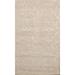 Beige Wool/ Silk Trellis Area Rug Oriental Modern Hand-Tufted - 4'0" x 6'0"