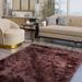 RugBerry Romance Brown Shag Area Rug Soft Fluffy Shaggy Hand Tufted