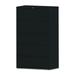 Lorell Receding Black 42-inch Lateral File with Roll Out Shelves