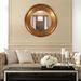 Allan Andrews Round Gold Wood Framed Valor Decorative Wall Mirror