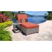 Florence Wheeled Chaise Outdoor Wicker Patio Furniture and Side Table