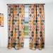 Designart 'Botanical Retro Design I' Mid-Century Modern Blackout Curtain Single Panel