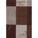 Modern Geometric Nepalese Tibetan Wool Area Rug Hand-Knotted Oriental - 3'11" x 5'9"