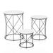 Rusk Modern 17-inch Metal 3-Piece Nesting Tables Set by Furniture of America