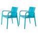 Alissa Resin Stackable All-Weather Dining Armchair, Set of 2