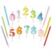 34-Piece Cake Candles Set Neon Birthday Cake Candle Number 0-9 Cupcake Topper