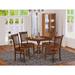 East West Furniture 5 Piece Dining Room Table Set- a Round Kitchen Table and 4 Dining Chairs, (Finish Options)