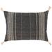 Livabliss Park Hand-embroidered Striped 16x24-in Lumbar Pillow