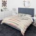 Designart 'Horizontal Retro Geometrical Pattern I' Mid-Century Modern Duvet Cover Comforter Set