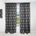 Designart 'Monochrome Geometric Pattern II' Mid-Century Modern Blackout Curtain Single Panel