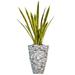 Artificial Faux Real Touch 4 Ft Snake Plant Sansevieria In Planter - Green - 48" Tall