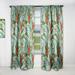 Designart 'Tropical Foliage II' Mid-Century Modern Blackout Curtain Single Panel