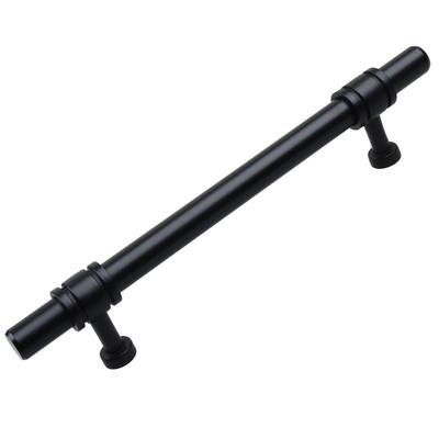 5 in Center Matte Black Barrel Ring Bar Pull (10 Pack)