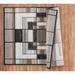 Orelsi Collection Abstract Area Rug with Hand Carved Accents