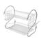 2 Tier Dish Drainer S-shaped Drying Rack Kitchen Storage
