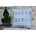 20 x 20 inch Multi Beach Hut Stripe Print Pillow