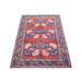 Shahbanu Rugs Organic Wool Afghan Ersari with Elephant Feet Design Red Clay Hand Knotted Oriental Rug (3'0" x 4'9")