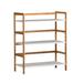 3-tier Solid Bamboo Frame Stackable Bookshelf