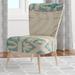 Designart "Seastar And Blue Sea Shell II" Upholstered Nautical & Coastal Accent Chair - Arm Chair