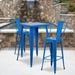 4 Pack 30" High Metal Indoor-Outdoor Barstool with Back - Kitchen Furniture