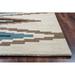 Alora Decor Pueblo Tan, Brown, and Blue Hand-tufted Wool Rug