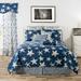 Palm Beach tropical starfish on denim daybed set