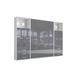 INVENTO Vertical Wall Bed with mattress 55.1"x78.7" and 2 storage cabinets