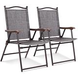 Set of 2 Patio Chairs Folding Chairs Indoor Outdoor Camping Chairs