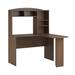 Avenue Greene Brightbrook Walnut L Desk with Hutch