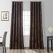 Exclusive Fabrics Magdelena Black/Copper Faux Silk Jacquard Curtain (1 Panel)