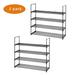 2 Set 4 Tiers Shoe Rack Shoe Tower Shelf Storage Organizer Closet