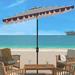 SAFAVIEH Outdoor Living Vienna 6.5 x 10 Ft Rectangle Crank Umbrella